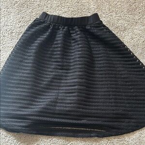 Elegant Black Mesh Skirt